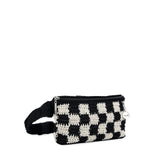 The Sak Caraway Small Belt Bag - Hand Crochet - Black Check