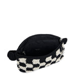 The Sak Caraway Small Belt Bag - Hand Crochet - Black Check