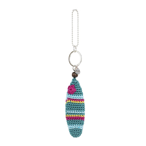 The Sak Yarnicharmz Dangle - Hand Crochet - Surfboard