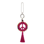 The Sak Yarnicharmz Dangle - Hand Crochet - Pinkberry Peace