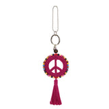 The Sak Yarnicharmz Dangle - Hand Crochet - Pinkberry Peace