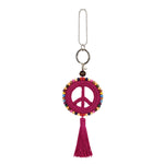 The Sak Yarnicharmz Dangle - Hand Crochet - Pinkberry Peace