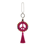 The Sak Yarnicharmz Dangle - Hand Crochet - Pinkberry Peace