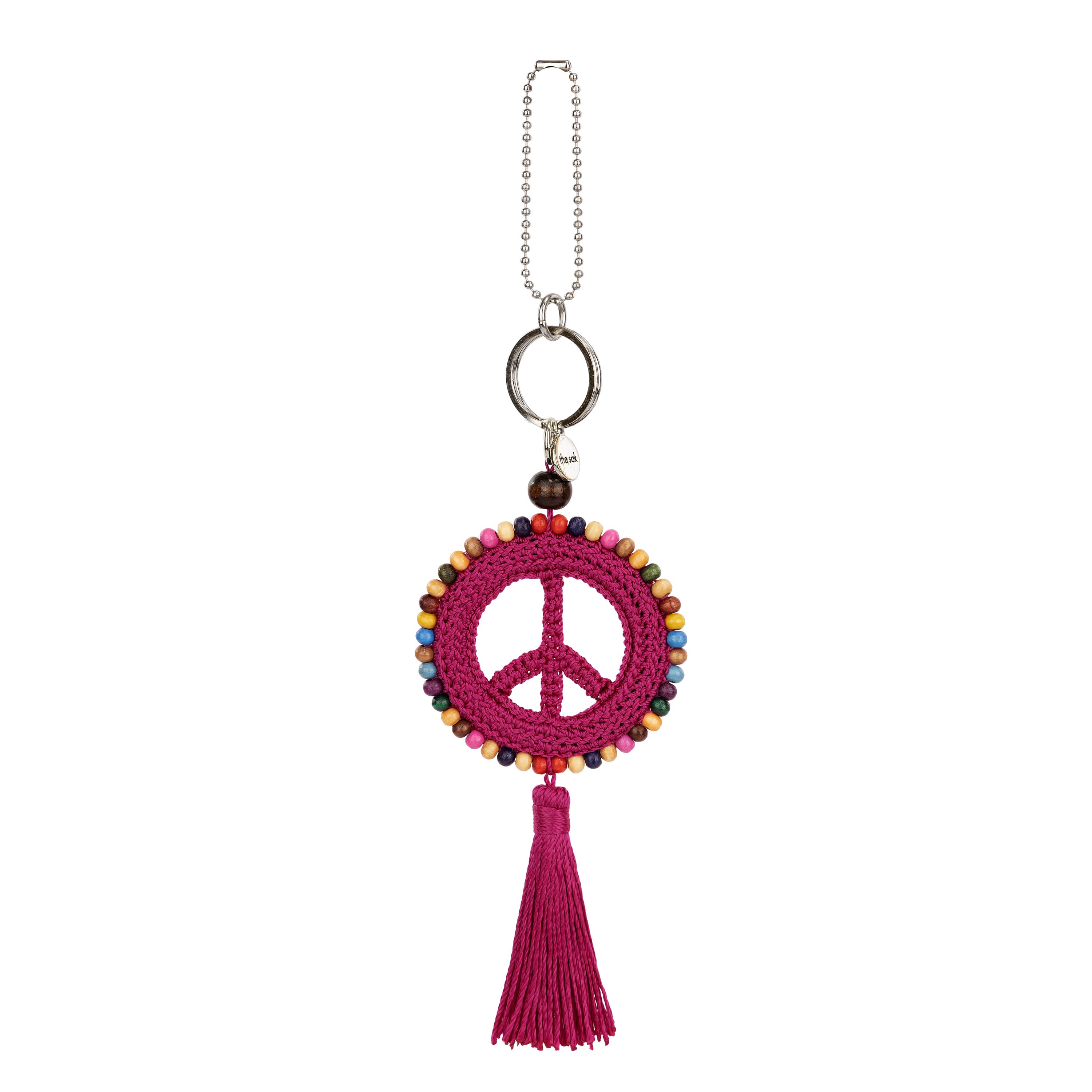 The Sak Yarnicharmz Dangle - Hand Crochet - Pinkberry Peace