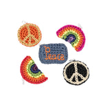 The Sak Yarnicharmz 5 Pack - Hand Crochet - Peace