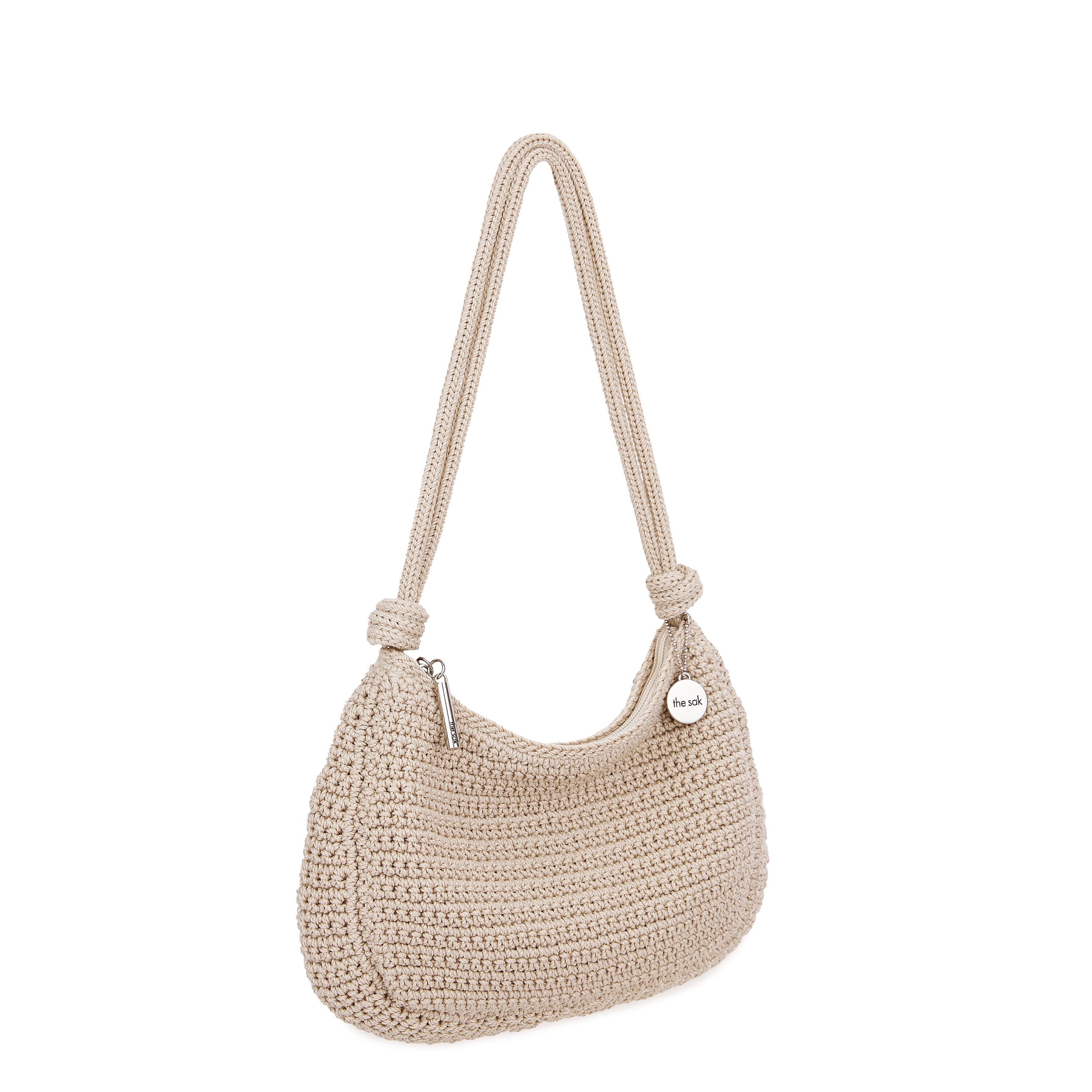 The Sak Josie Shoulder Bag - Hand Crochet - Ecru