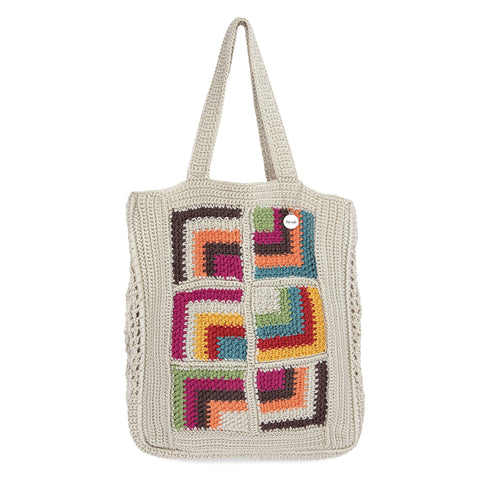 The Sak Lanie Market Tote - Hand Crochet - Multi Geo