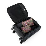 Sakroots On The Go 21" Spinner Luggage Bundle - EcoTwill - Black Rainbow Spirit Desert