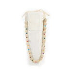 The Sak Drea Crochet Bead Necklace - Hand Crochet - Ecru Multi Beads