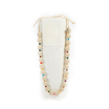 The Sak Drea Crochet Bead Necklace - Hand Crochet - Ecru Multi Beads