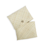 The Sak Jasper Double Disc Earrings - Hand Crochet - Beach Stripe