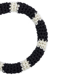The Sak Finch Bangle - Hand Crochet - Black and Natural