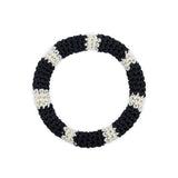 The Sak Finch Bangle - Hand Crochet - Black and Natural