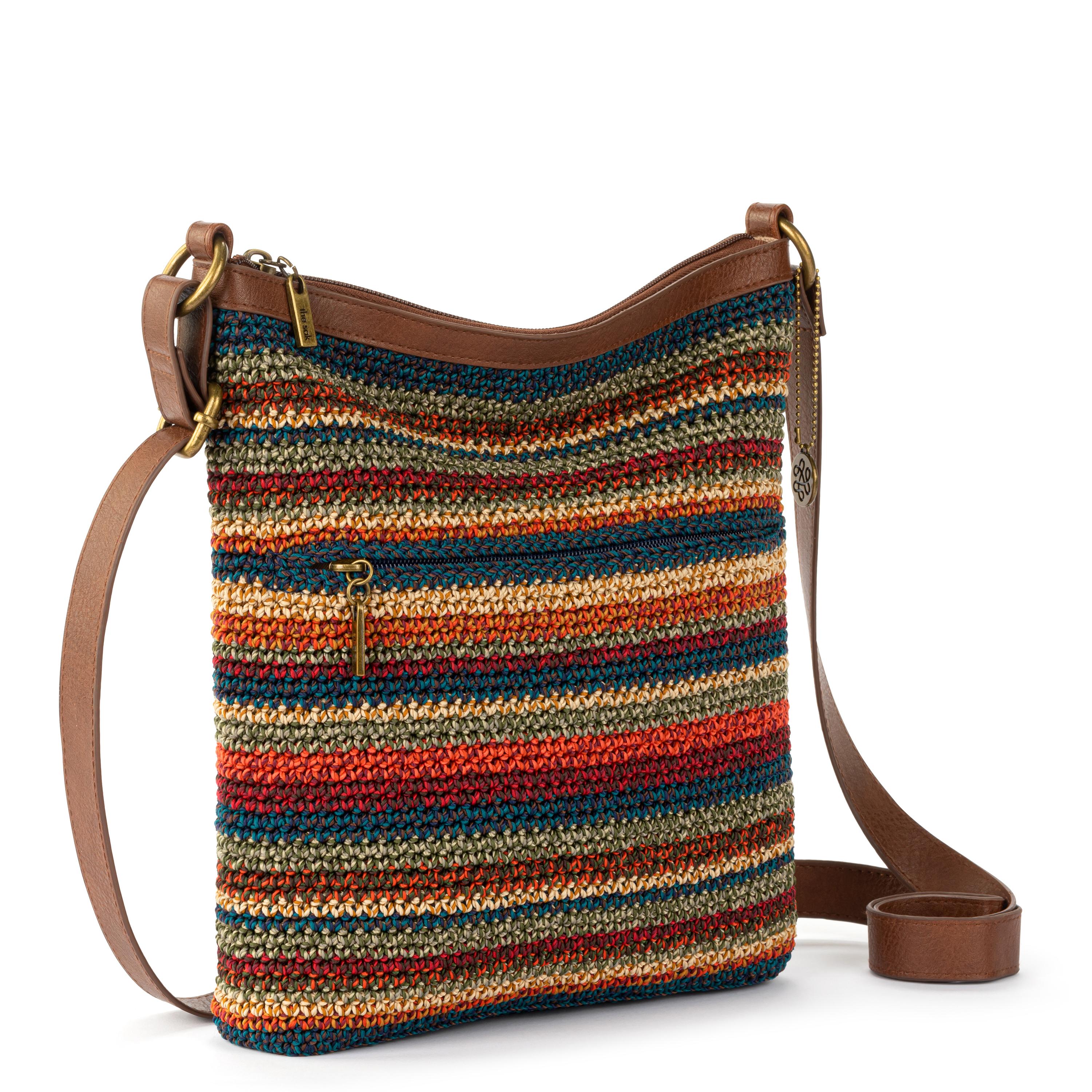 The Sak Lucia Crossbody - Hand Crochet - Woodland Stripe