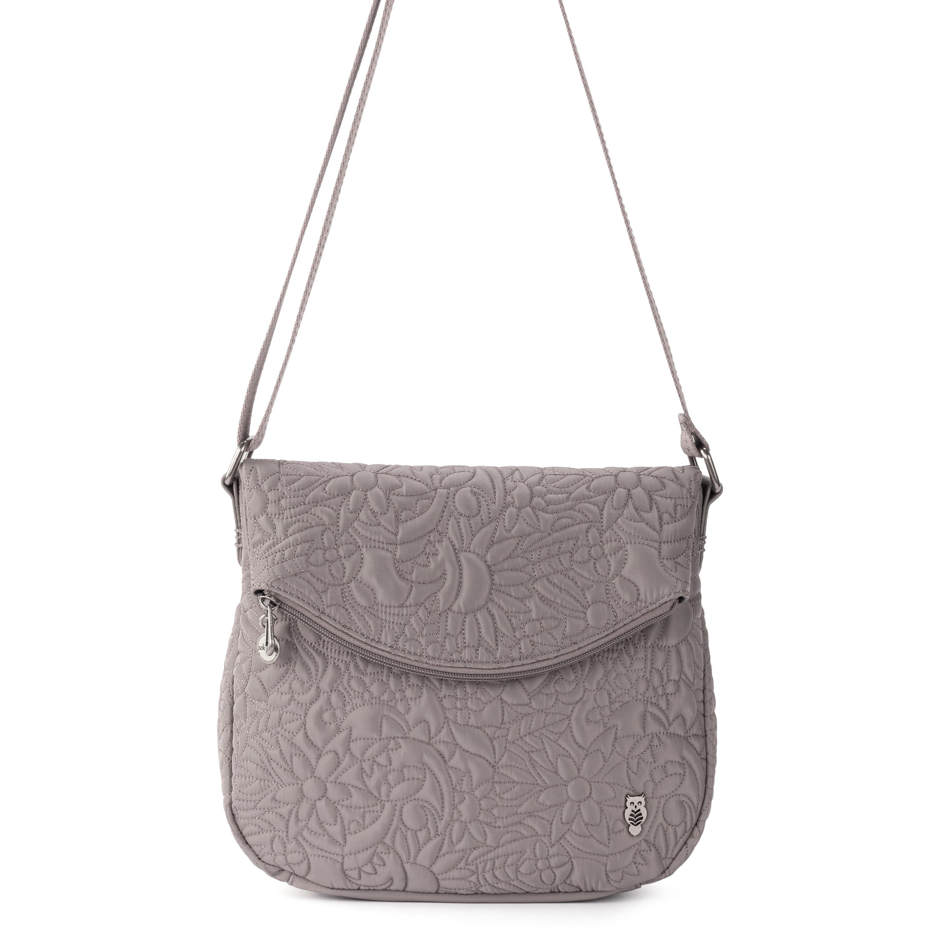 Sakroots Foldover Crossbody - EcoTwill - Mushroom Spirit Desert Quilted