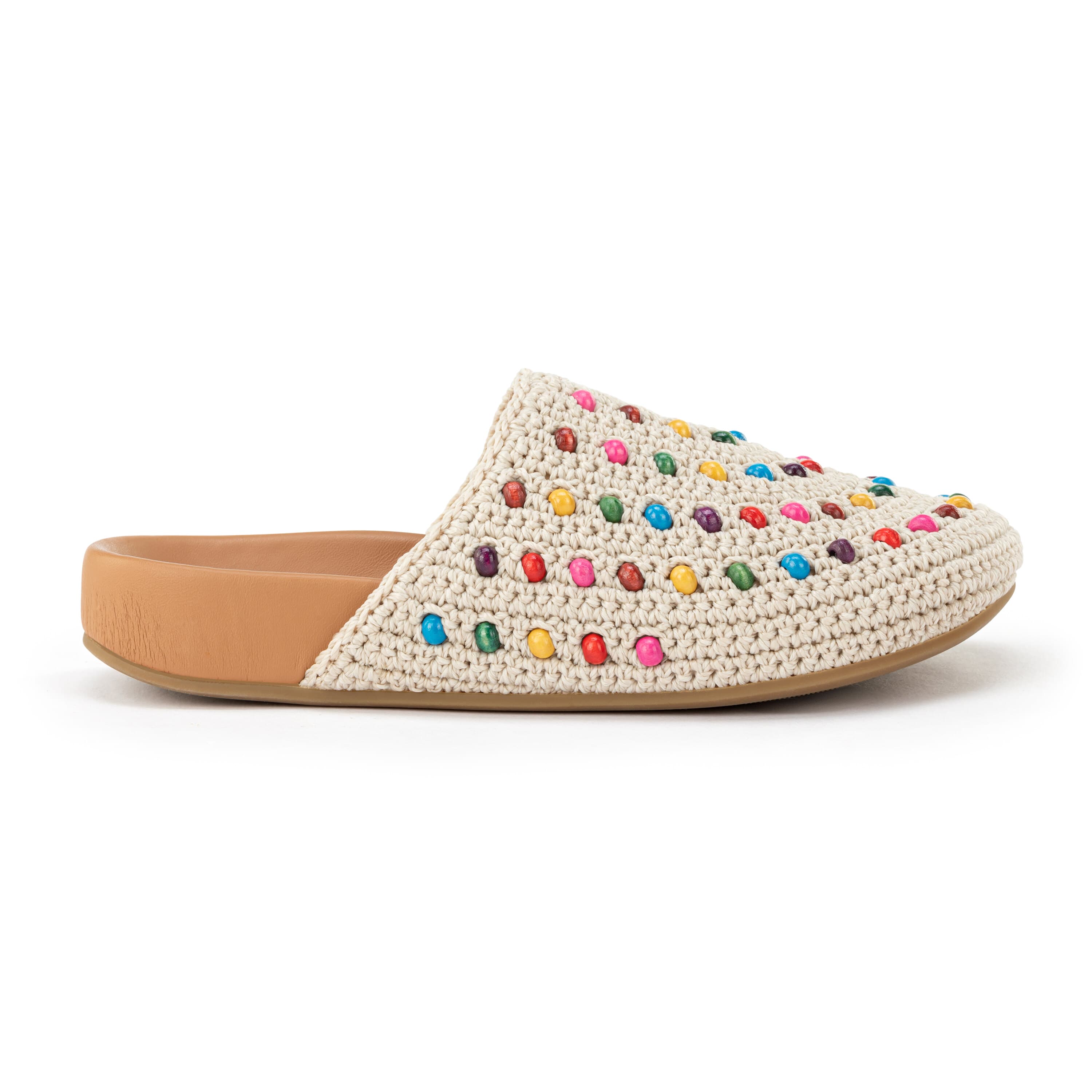 The Sak Bolinas Clog - Kids - Hand Crochet - Ecru Multi Beads