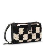 The Sak Iris Smartphone Wallet - Hand Crochet - Black Check