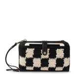 The Sak Iris Smartphone Wallet - Hand Crochet - Black Check