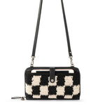 The Sak Iris Smartphone Wallet - Hand Crochet - Black Check