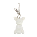 The Sak Yarnicharmz Dangle - Hand Crochet - White Frenchie