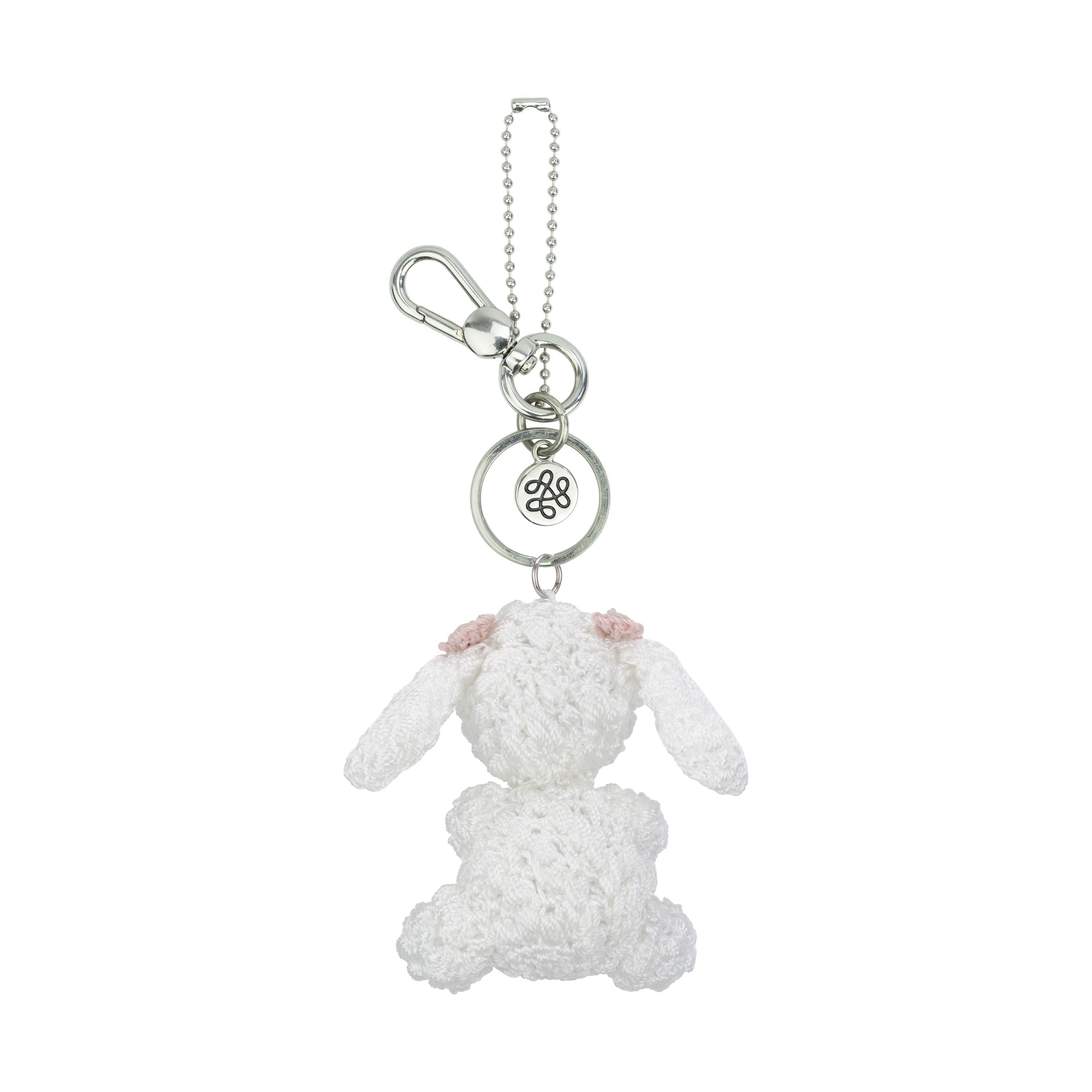 The Sak Yarnicharmz Dangle - Hand Crochet - White Poodle