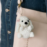 The Sak Yarnicharmz Dangle - Hand Crochet - White Poodle