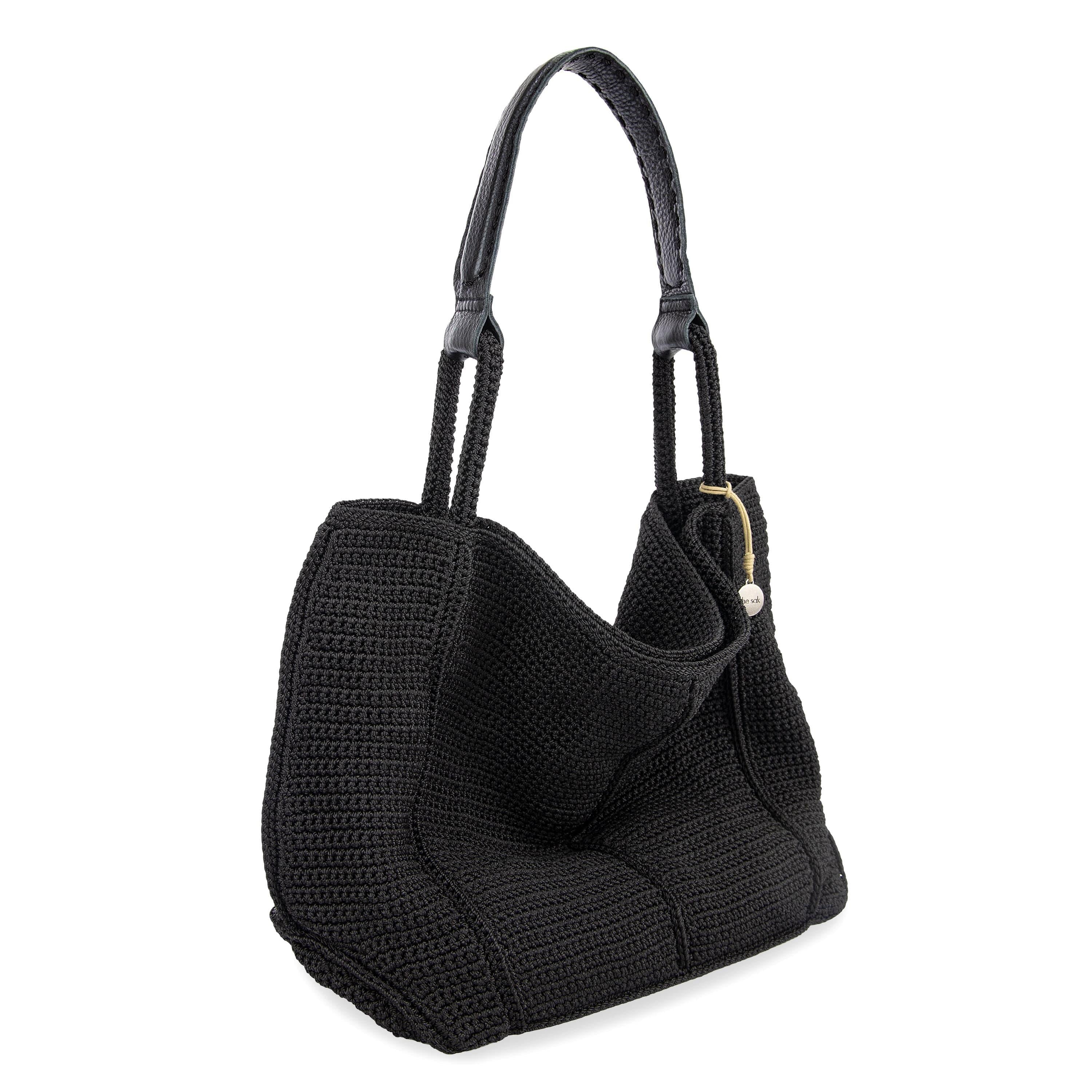 The Sak Los Feliz Large Tote - Hand Crochet - Black