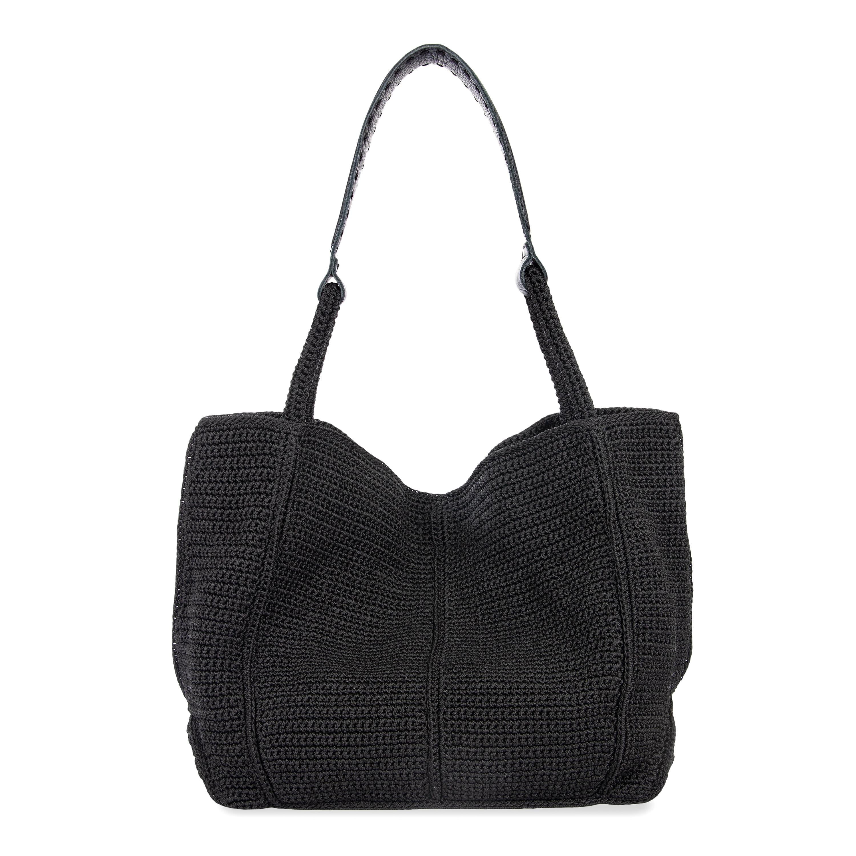 The Sak Los Feliz Large Tote - Hand Crochet - Black