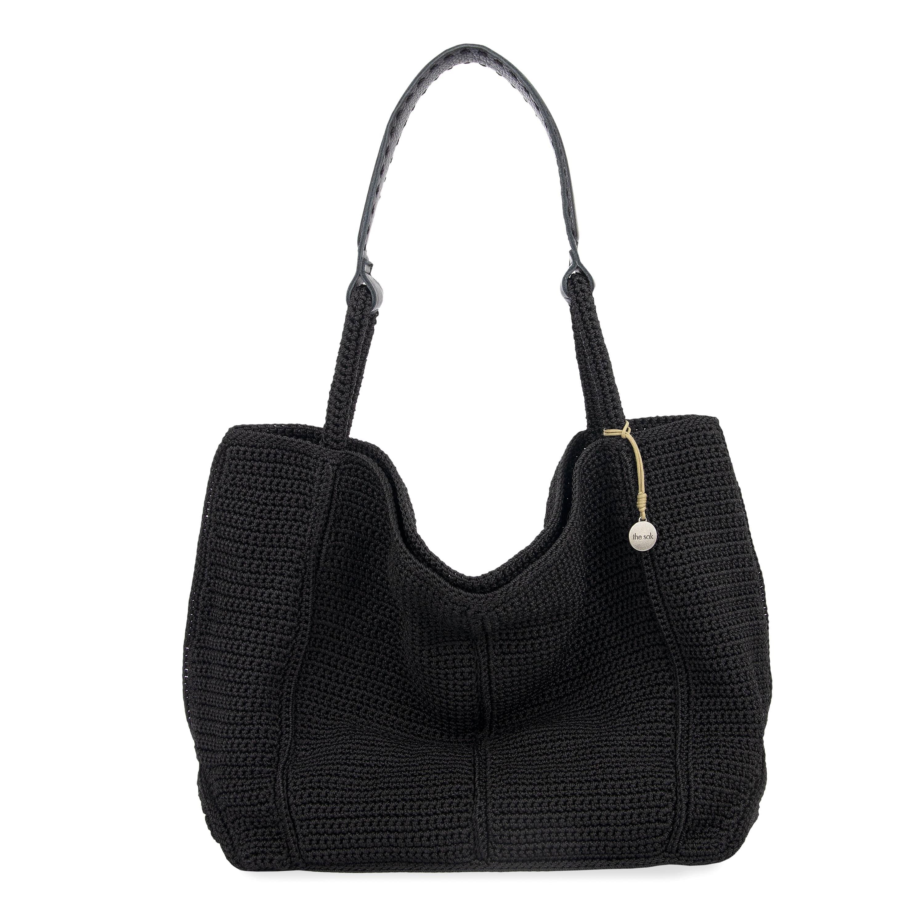 The Sak Los Feliz Large Tote - Hand Crochet - Black