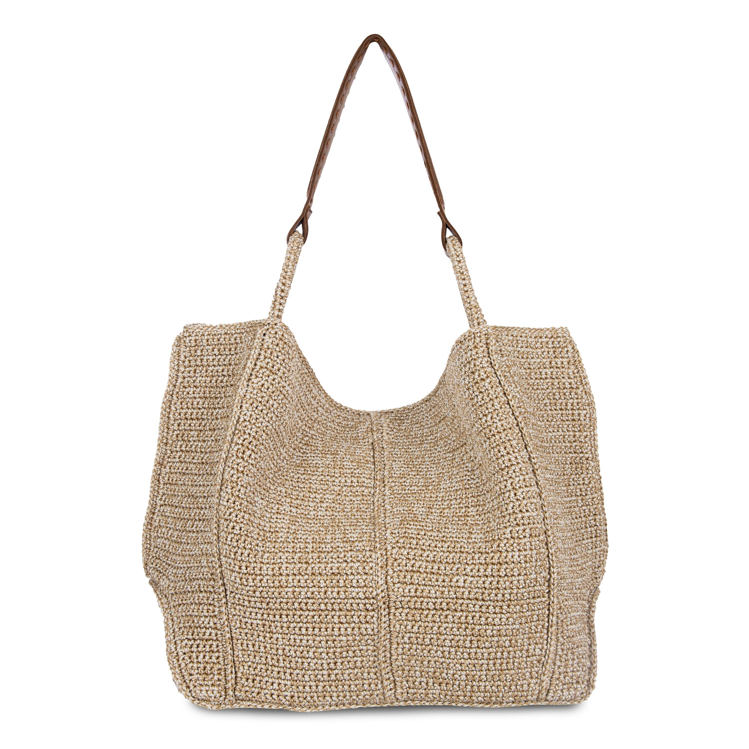 The Sak Los Feliz Large Tote - Hand Crochet - Bamboo Static