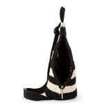 The Sak Geo Sling Backpack - Hand Crochet - Black Stripe