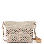 The Sak Melrose Crossbody 3 Piece Set - Hand Crochet - Ecru Multi Beads