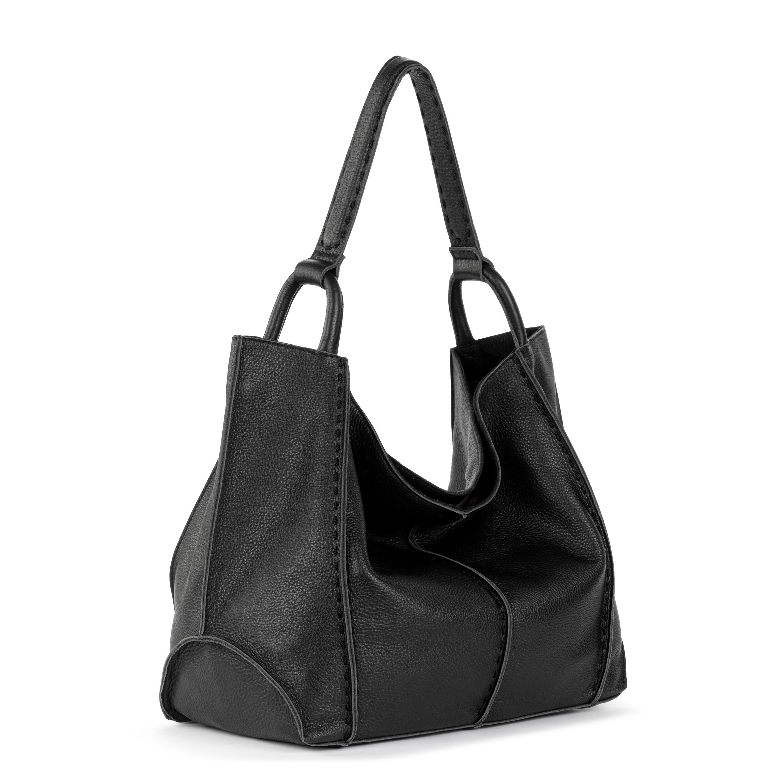 The Sak Los Feliz Large Tote - Leather - Black Pebble