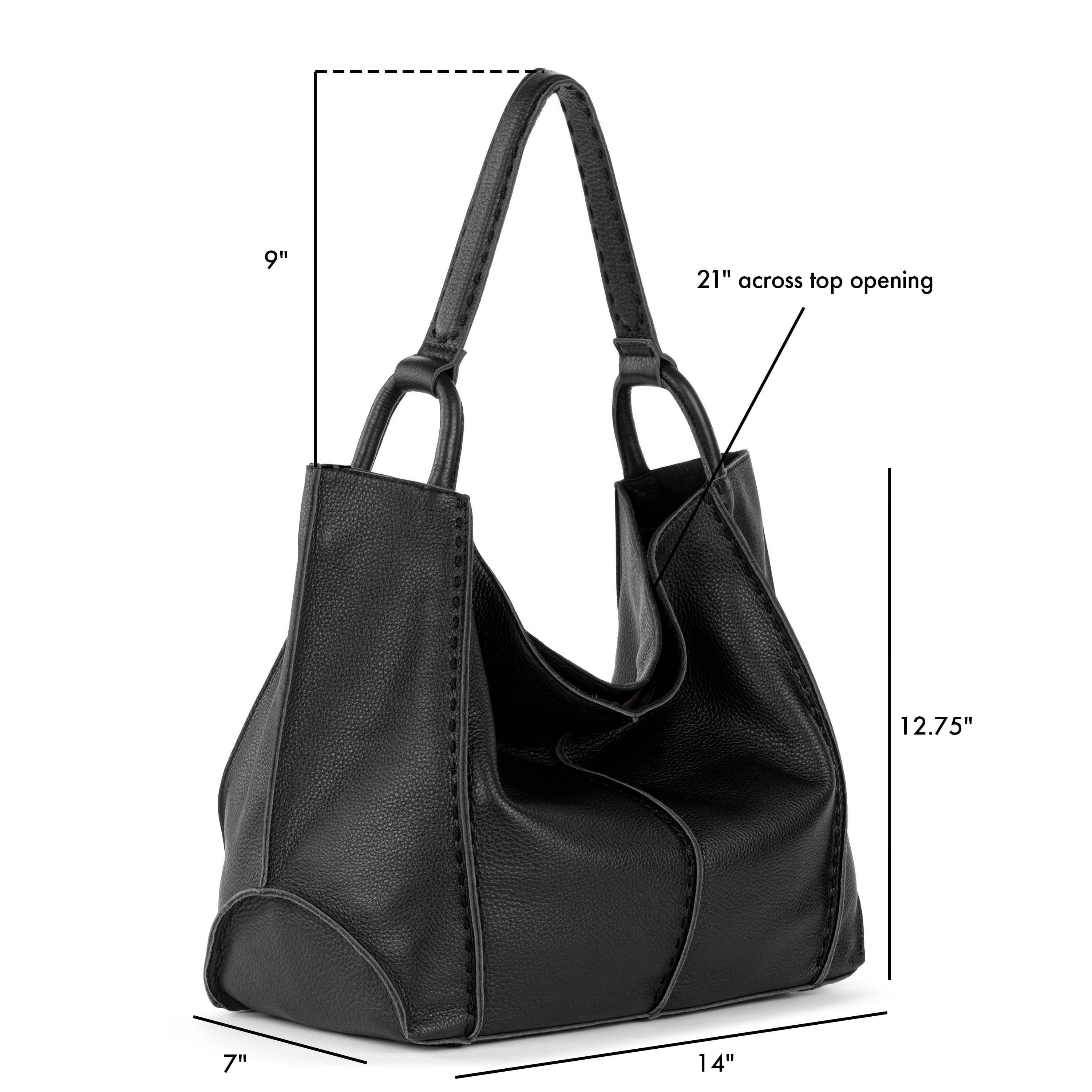 The Sak Los Feliz Large Tote - Leather - Black Pebble