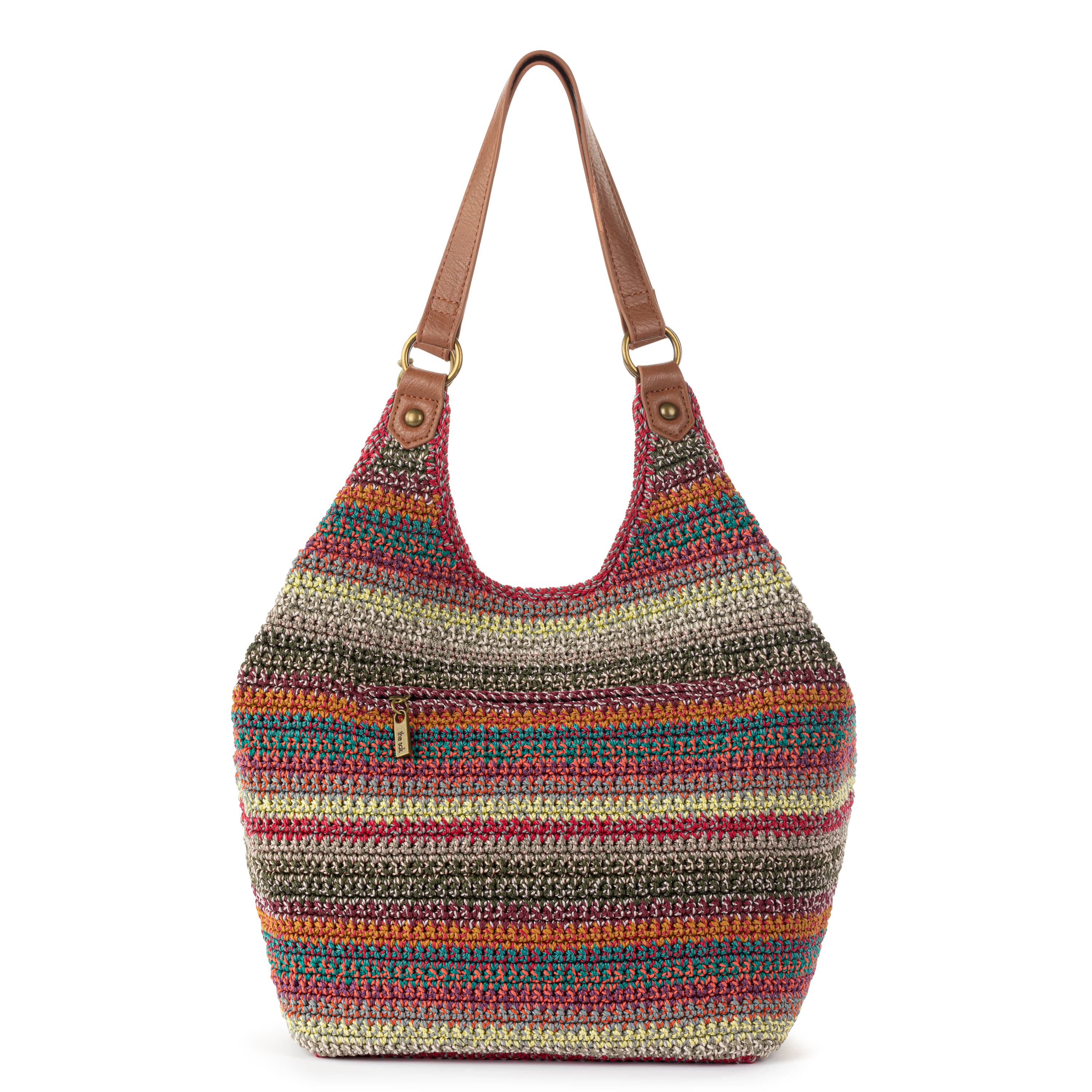 The Sak Roma Shopper - Hand Crochet - Sunset Stripe