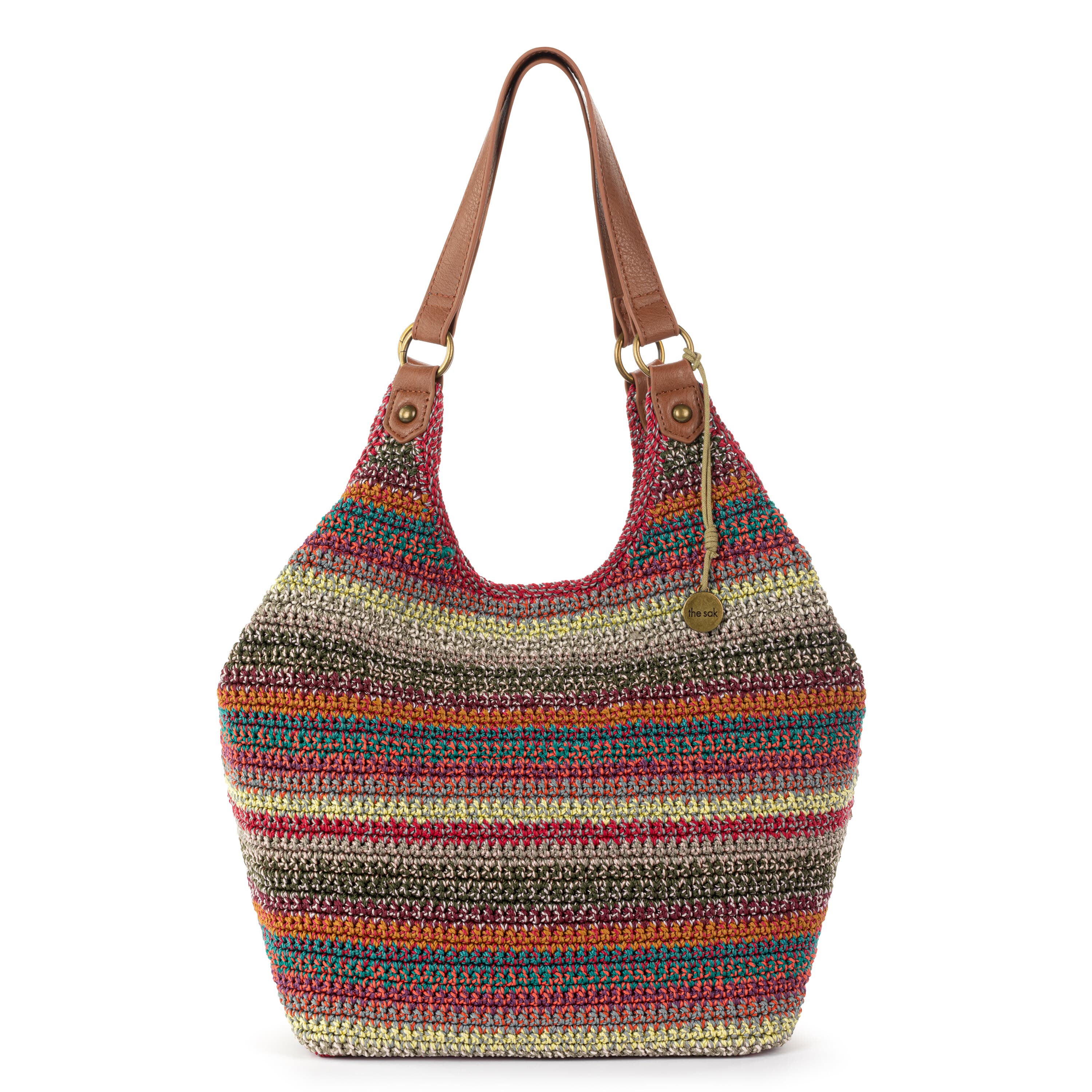 The Sak Roma Shopper - Hand Crochet - Sunset Stripe