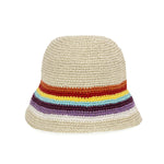 The Sak Lanie Bucket Hat - Hand Crochet - Retro Rainbow