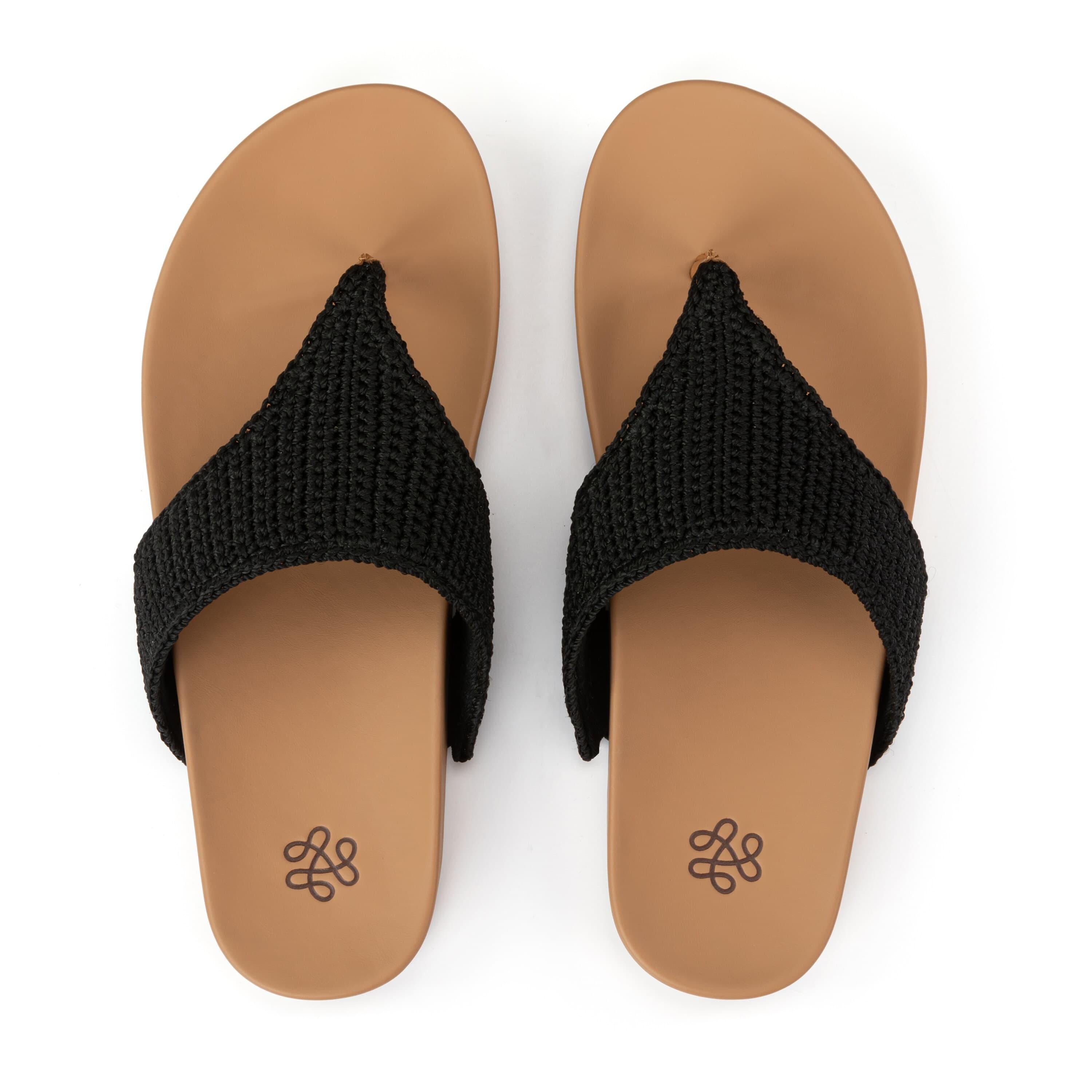 The Sak Everly Sandal - Hand Crochet - Black