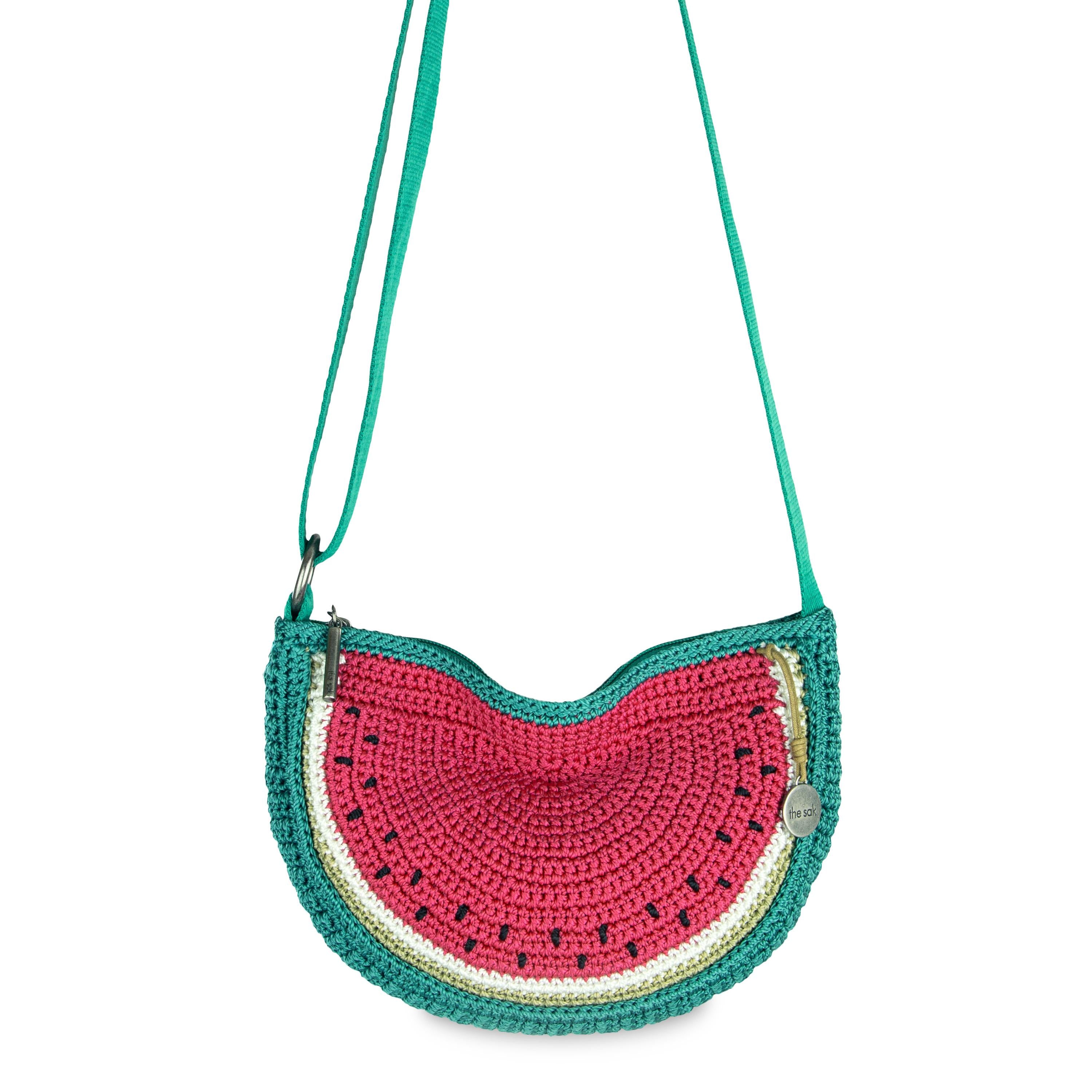 The Sak Ryder Small Crossbody - Hand Crochet - Watermelon