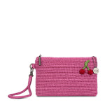 The Sak Vita Wristlet - Hand Crochet - Pink Cherries