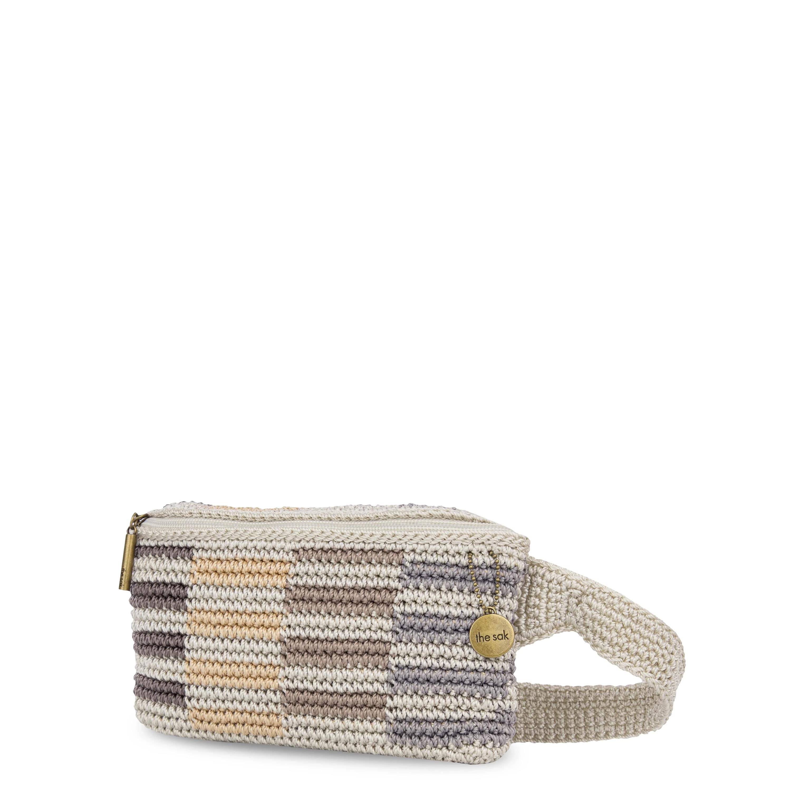 The Sak Caraway Small Belt Bag - Hand Crochet - Serenity Stripe