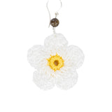 The Sak Leilani Floral Earrings - Hand Crochet - Natural