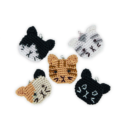 The Sak Yarnicharmz 5 Pack - Hand Crochet - Cats