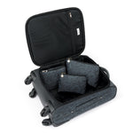 Sakroots On The Go 21" Spinner Luggage Bundle - EcoTwill - Black Spirit Desert