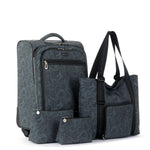 Sakroots On The Go 21" Spinner Luggage Bundle - EcoTwill - Black Spirit Desert
