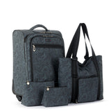 Sakroots On The Go 21" Spinner Luggage Bundle - EcoTwill - Black Spirit Desert