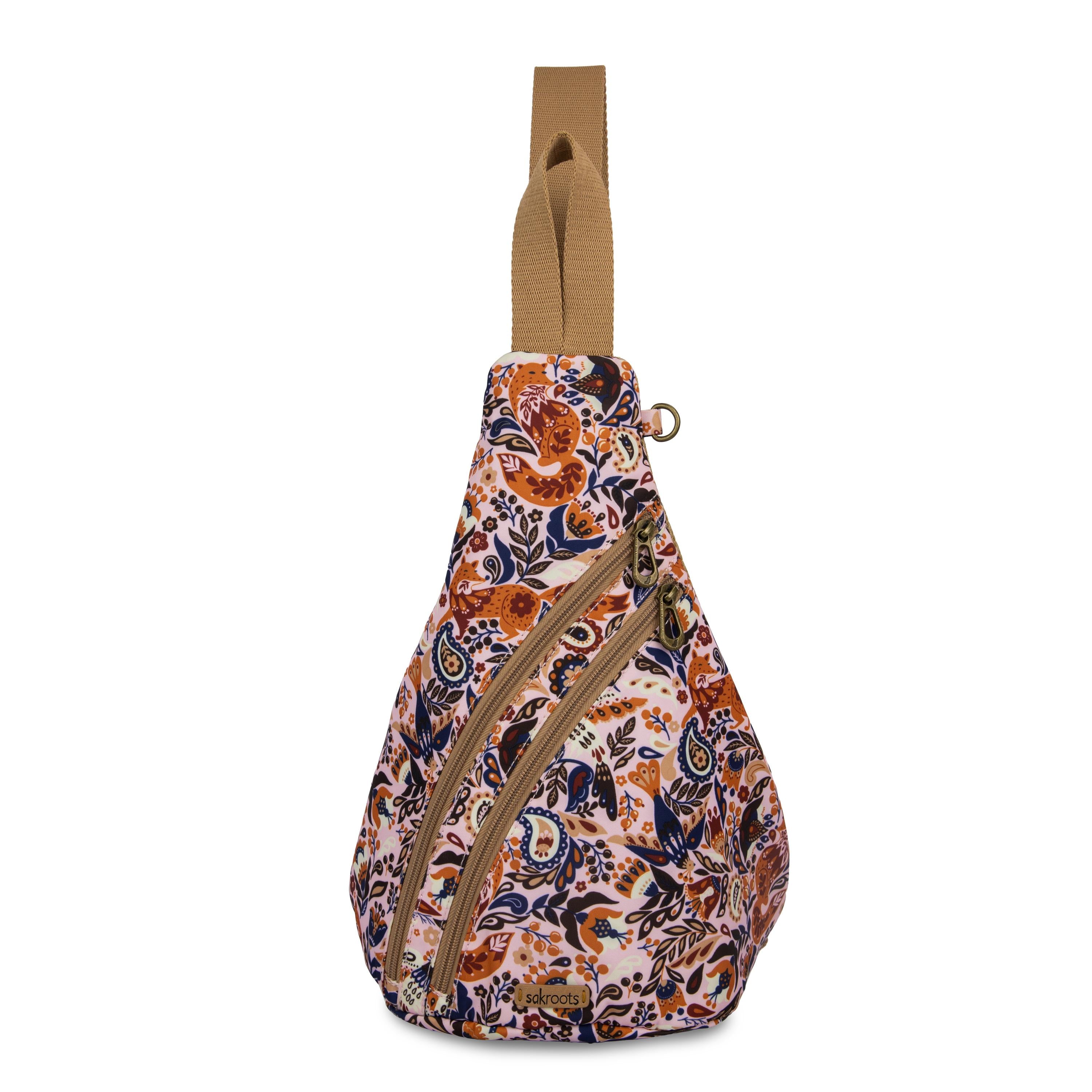 Sakroots On The Go Sling Backpack - EcoTwill - Autumn Enchant Forest