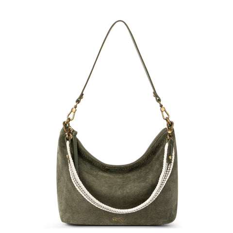 The Sak Jasmine Small Hobo - Leather - Moss Suede