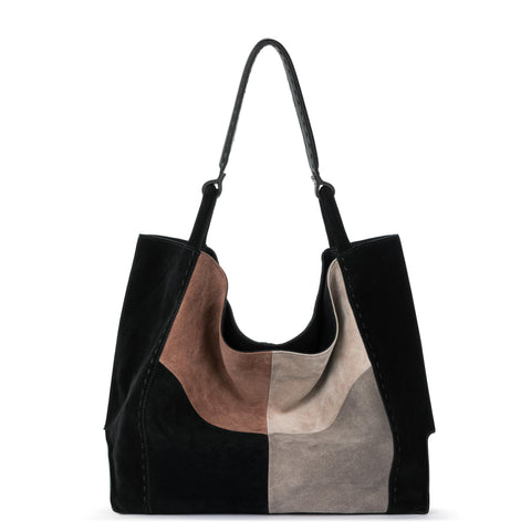 The Sak Los Feliz Large Tote - Leather - Neutral Suede Block