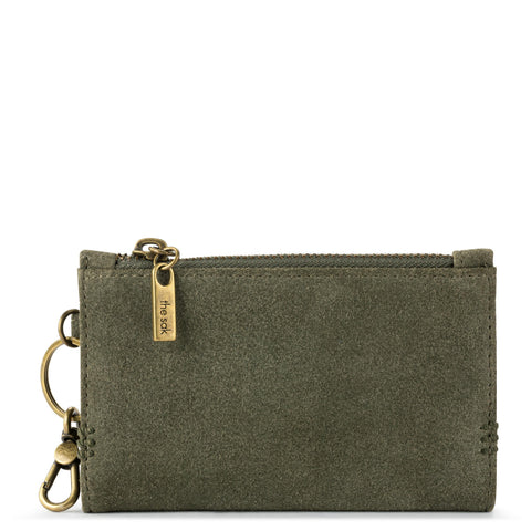 The Sak Encino Essential Wallet - Leather - Moss Suede